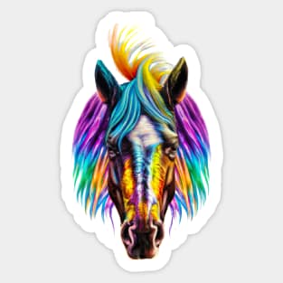 Colorful Horse Sticker